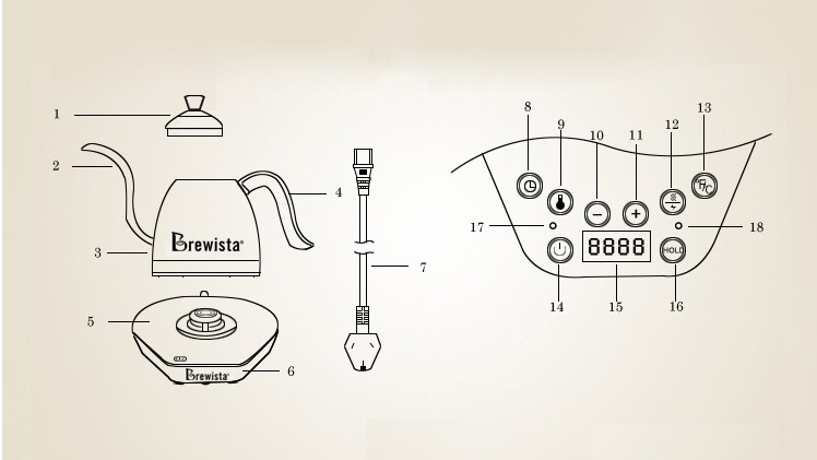 220V Electric Coffee Brew Pot