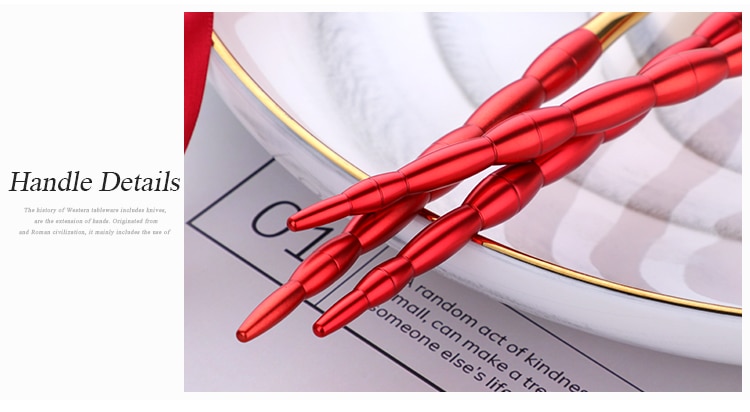 Western Style Stainless Steel Fork / Spoon / Knife Cutlery 4 pcs Set