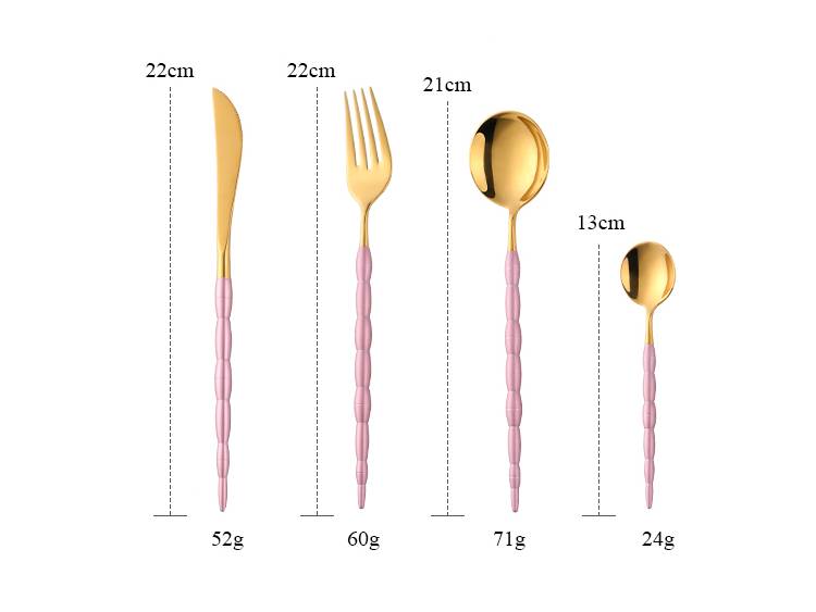 Western Style Stainless Steel Fork / Spoon / Knife Cutlery 4 pcs Set