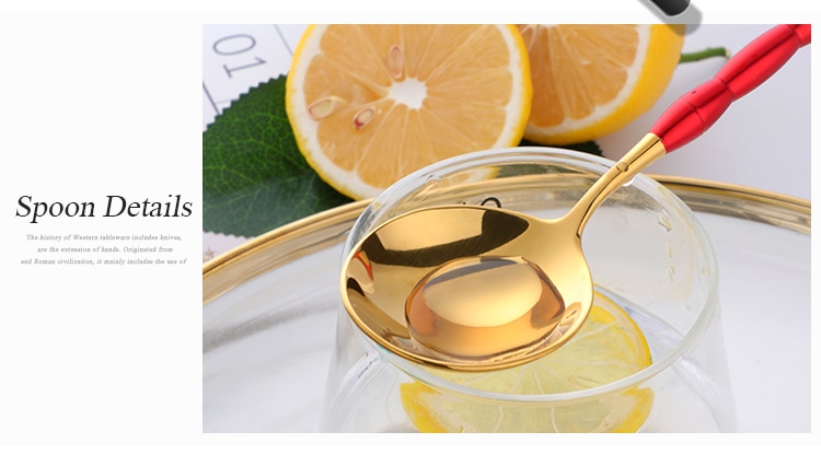 Western Style Stainless Steel Fork / Spoon / Knife Cutlery 4 pcs Set