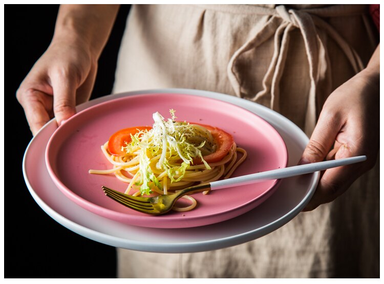 Round Solid Ceramic Plates