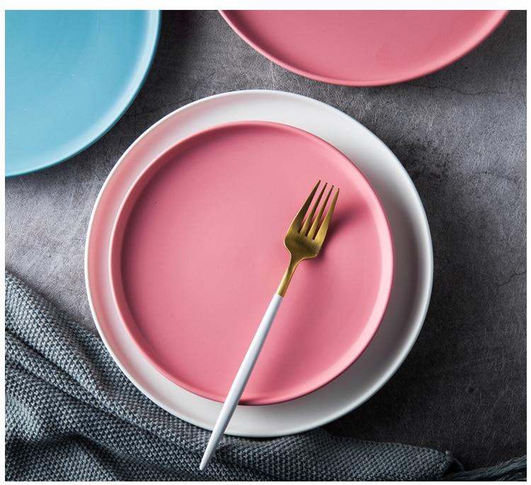 Round Solid Ceramic Plates