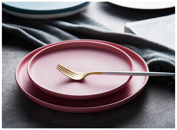 Round Solid Ceramic Plates