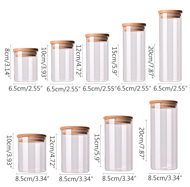 Food Glass Container with Bamboo Cover