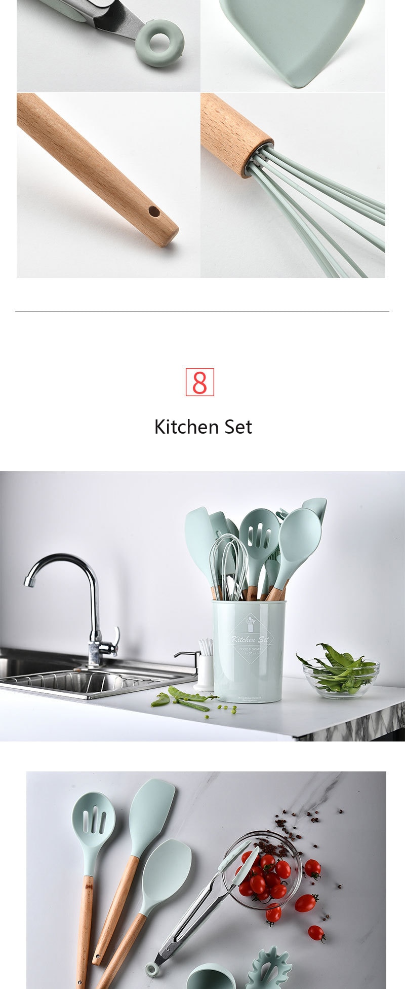 Silicone Cooking Utensils Set