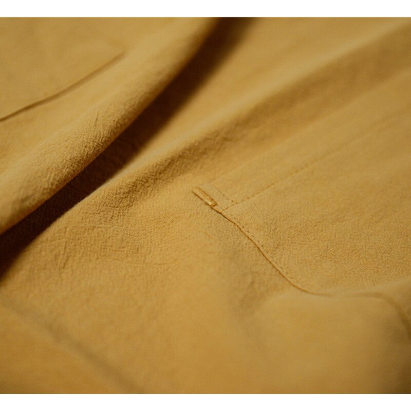 Solid Linen Bib Apron with Pockets for Cafe Barista